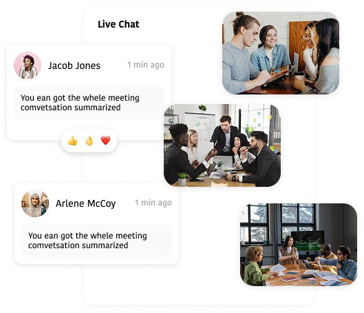 Live chat and meeting collaboration preview