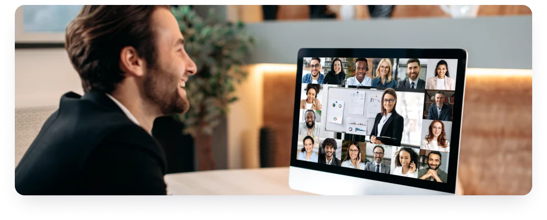 Team on a video call — business-ready collaboration