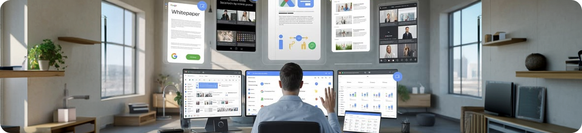 Analyst reviewing exceptions across multiple monitors